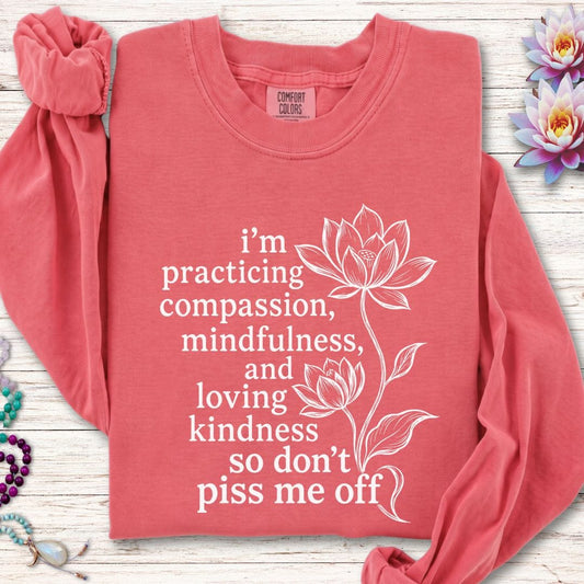 Loving Kindness Lotus Long Sleeve Tee Watermelon