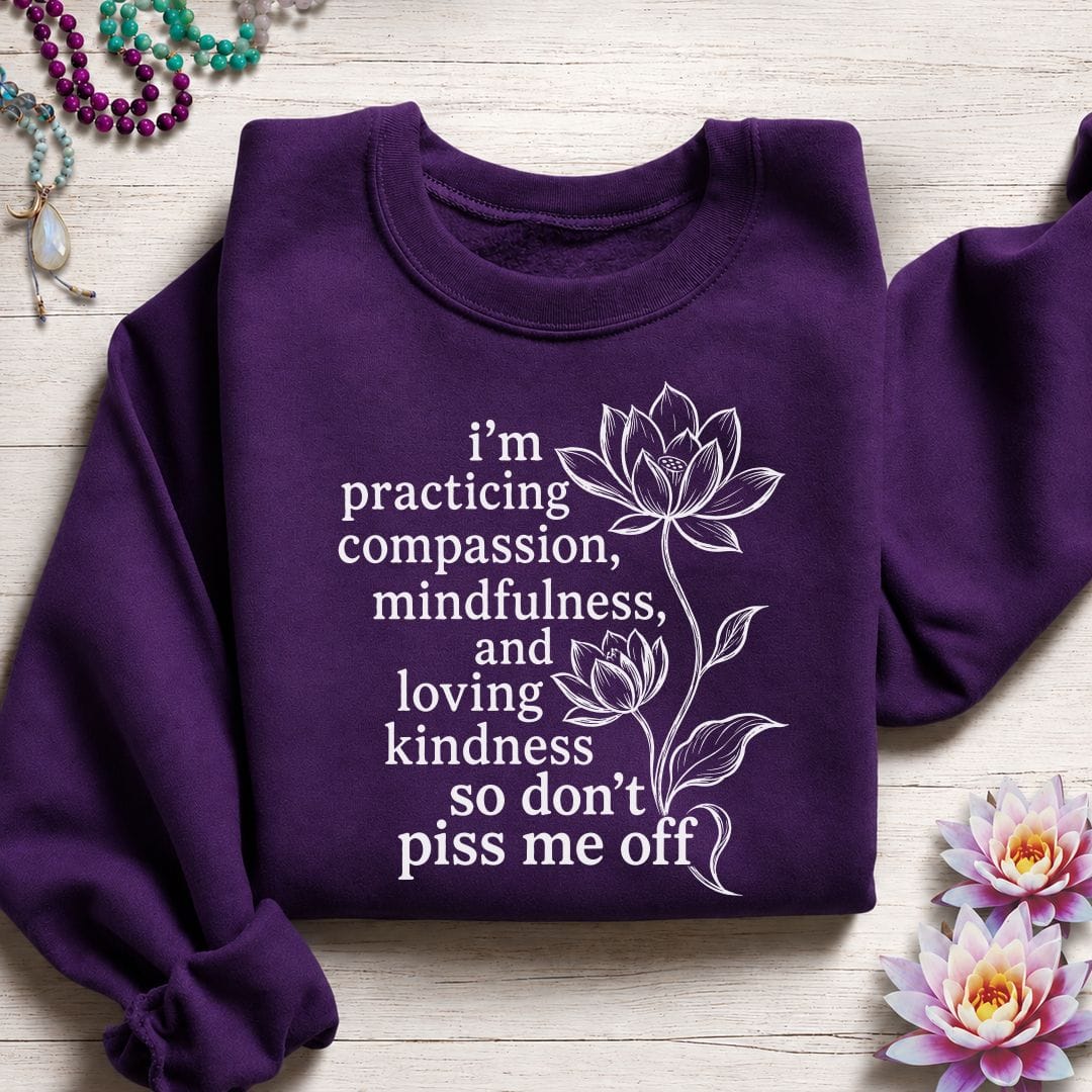 Loving Kindness Lotus Sweatshirt Purple