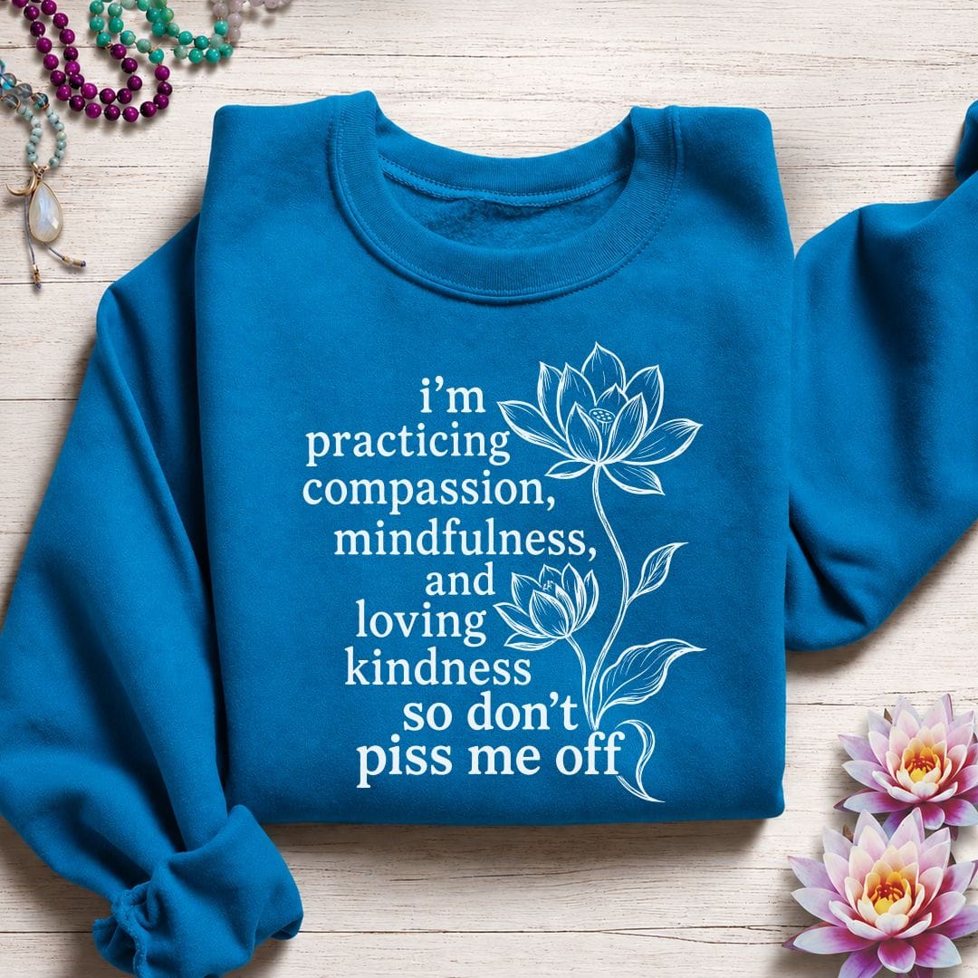 Loving Kindness Lotus Sweatshirt Sapphire