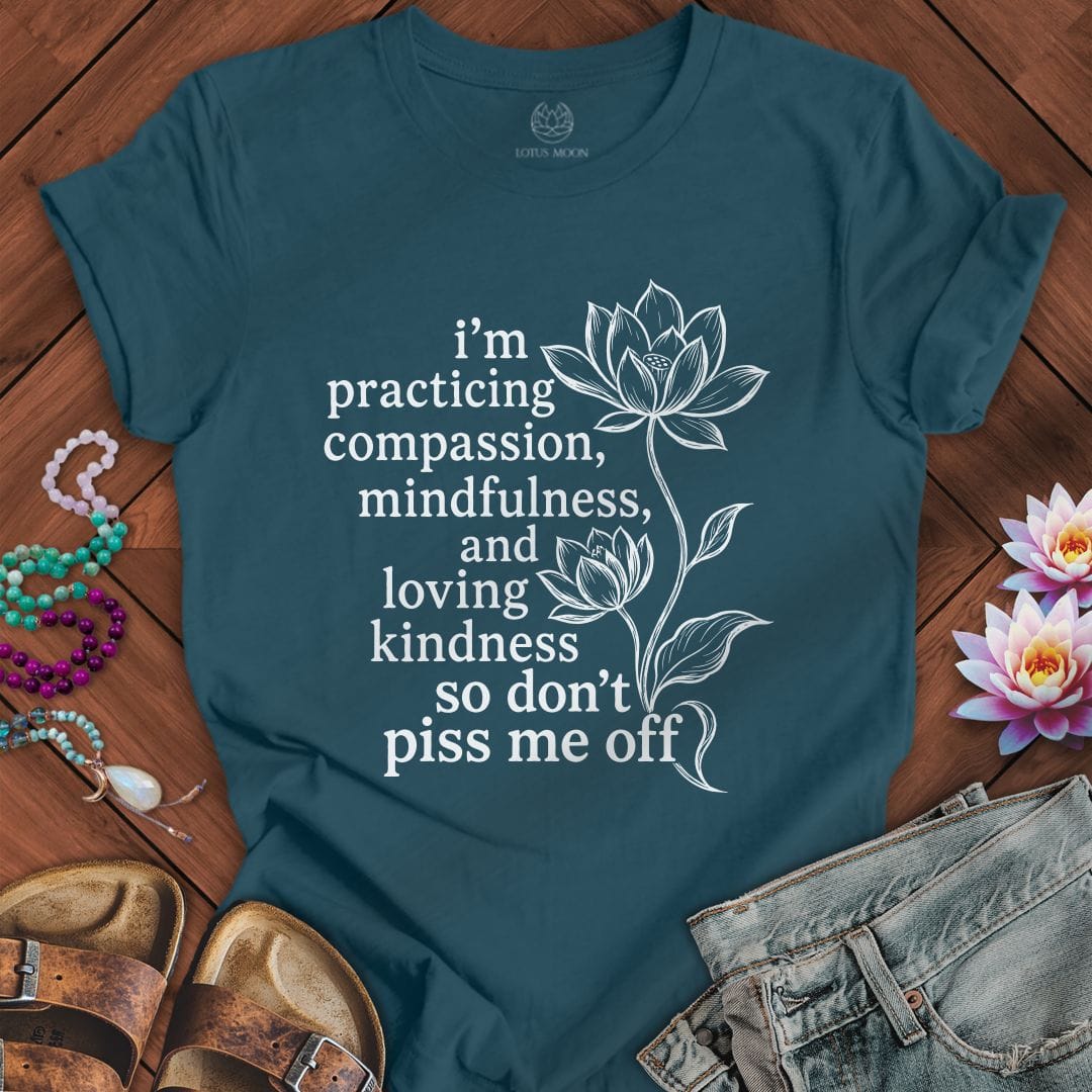 Loving Kindness Lotus Tee Deep Teal