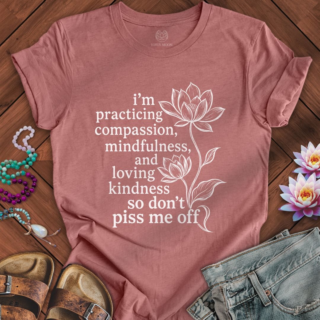 Loving Kindness Lotus Tee Heather Mauve