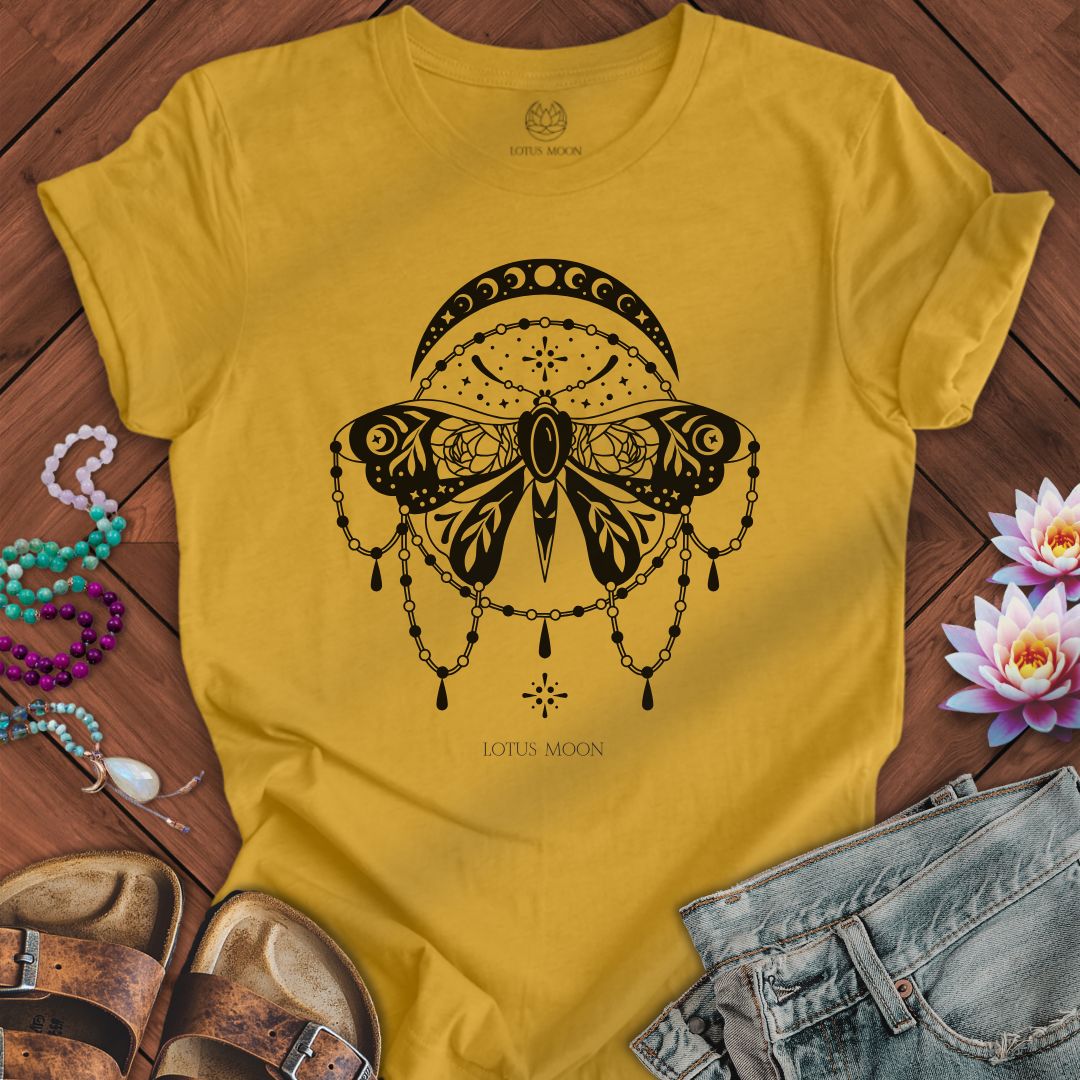 Lunar Moth Tee Heather Mustard
