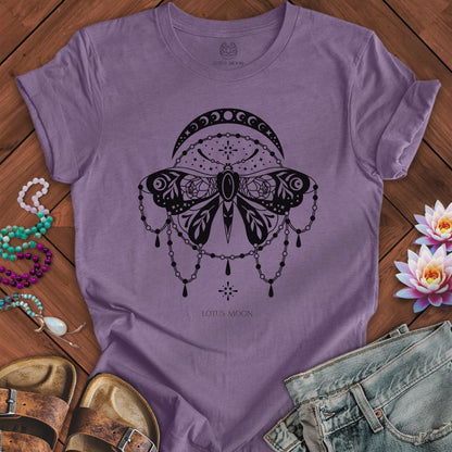 Lunar Moth Tee Heather Purple