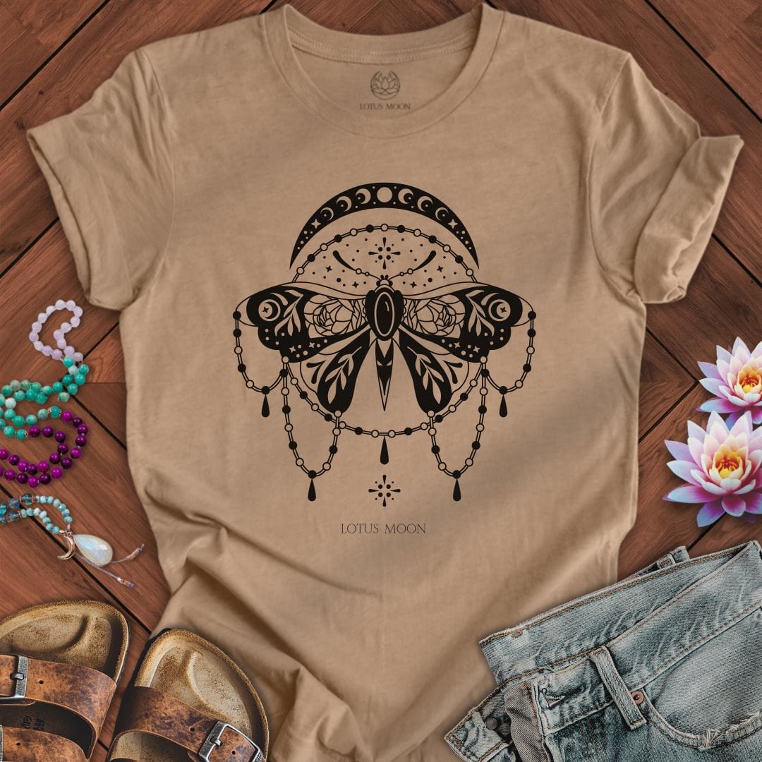 Lunar Moth Tee Heather Tan