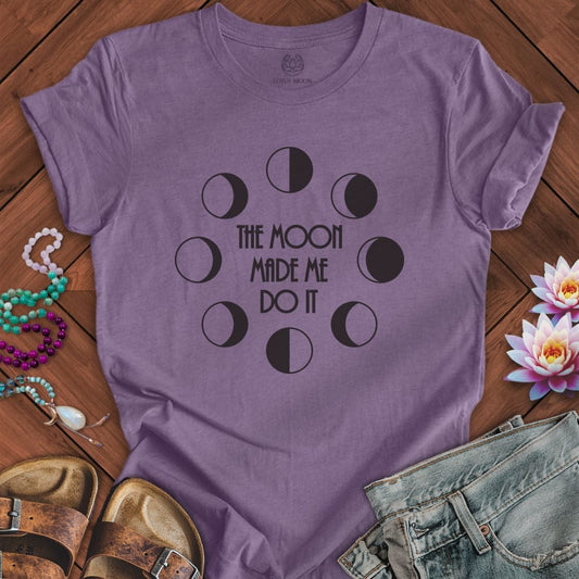 Made Me Do It Tee Heather Purple