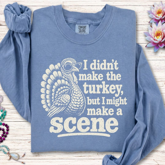 Make A Scene Long Sleeve Tee Blue Jean