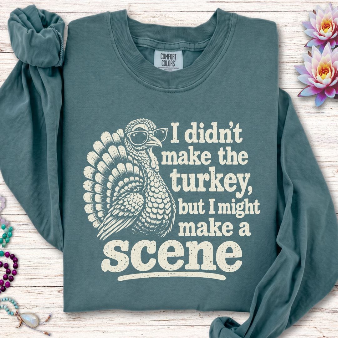 Printify Long-sleeve Make A Scene Long Sleeve Tee Blue Spruce / S