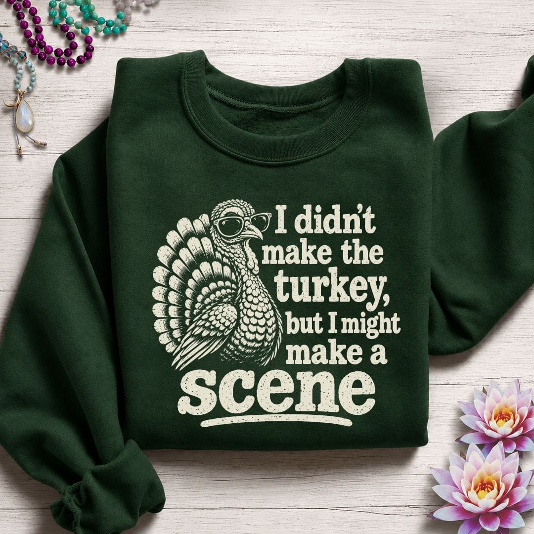 Printify Sweatshirt Make A Scene Sweatshirt Forest Green / S