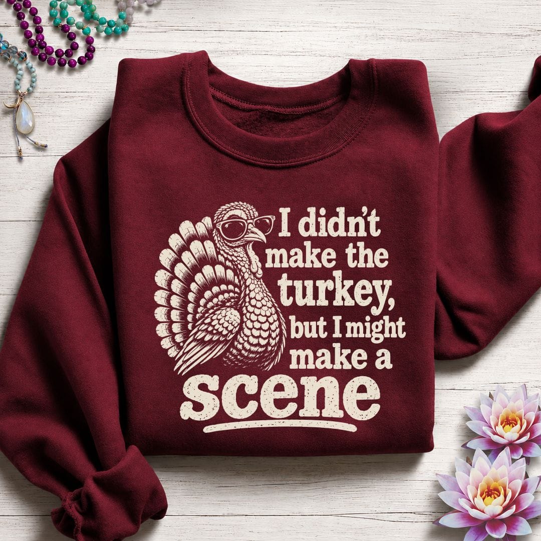 Printify Sweatshirt Make A Scene Sweatshirt Garnet / S