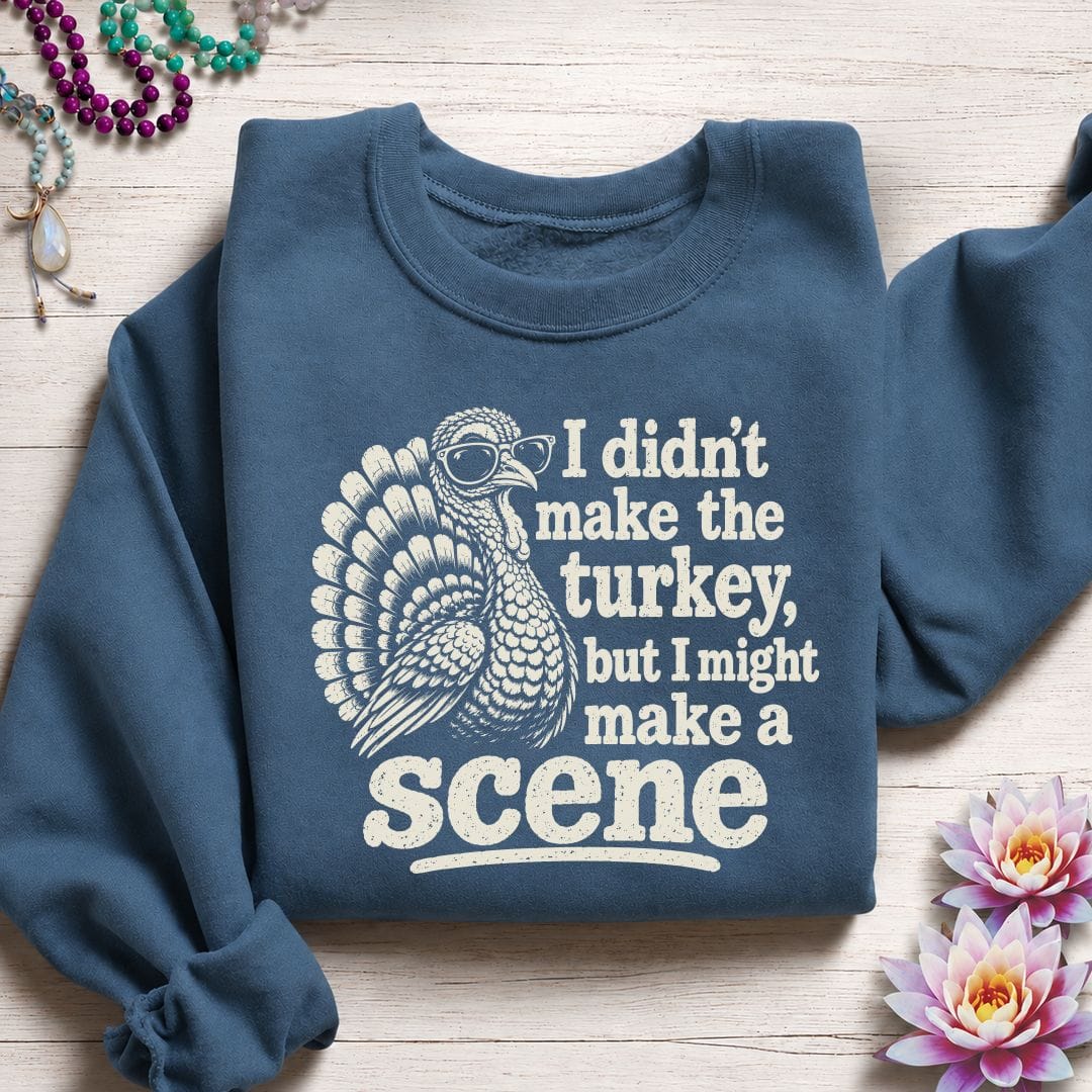 Printify Sweatshirt Make A Scene Sweatshirt Indigo Blue / S