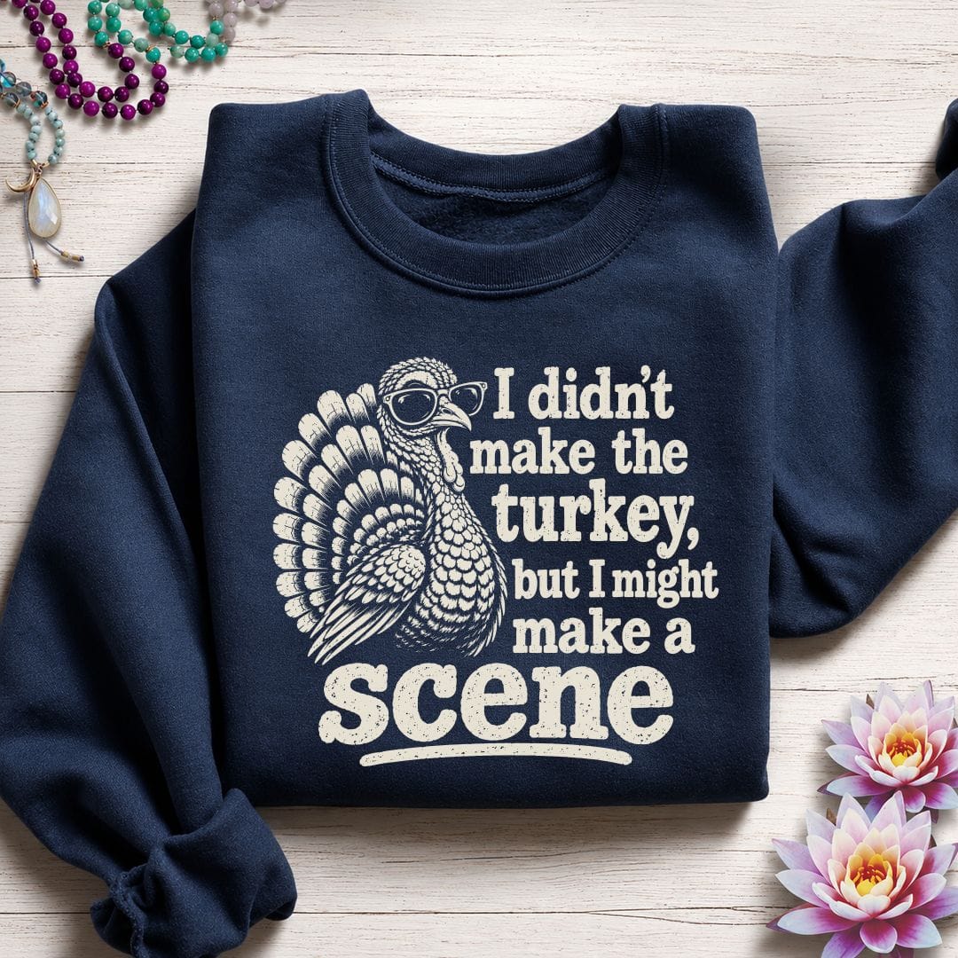Printify Sweatshirt Make A Scene Sweatshirt Navy / S