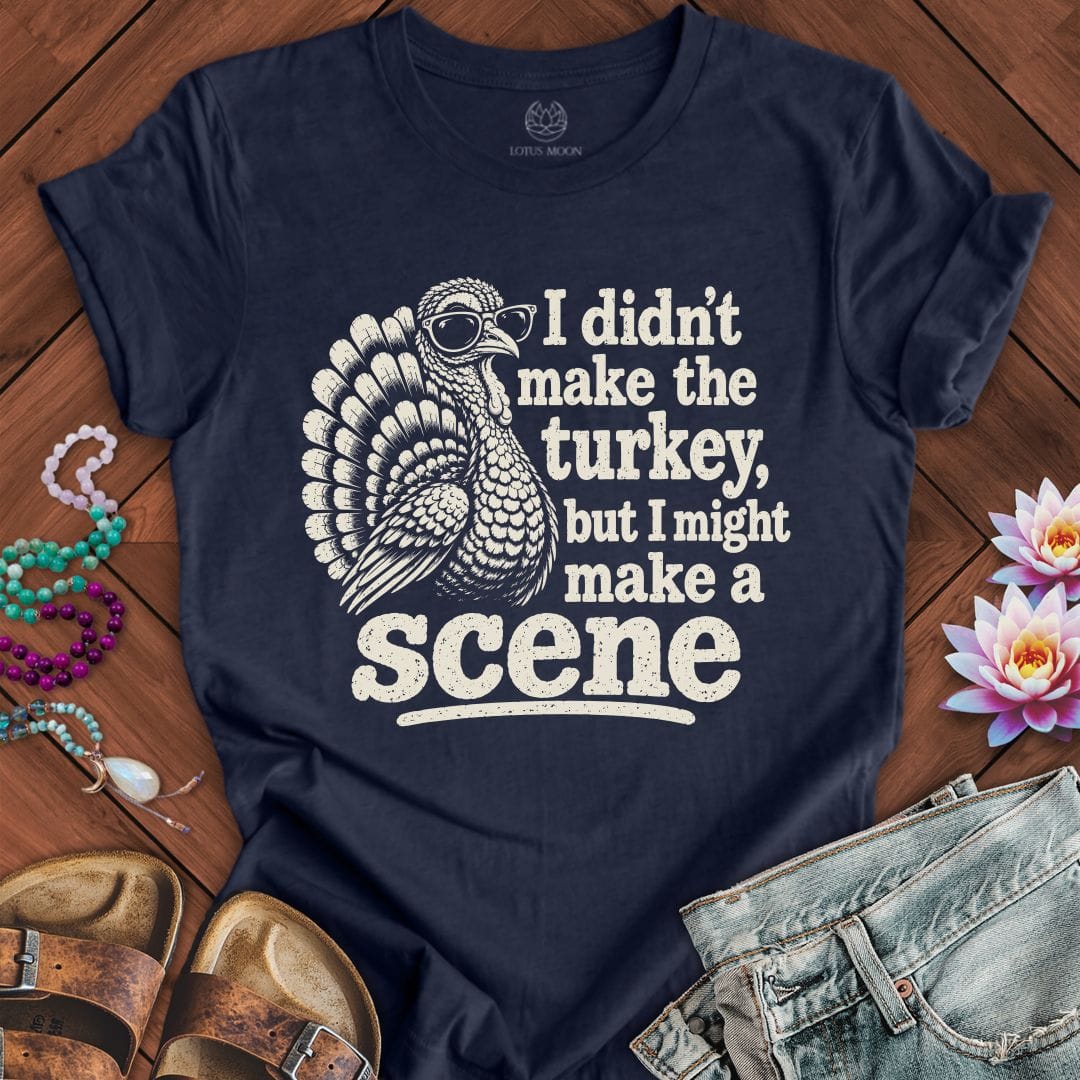 Make A Scene Tee Heather Midnight Navy