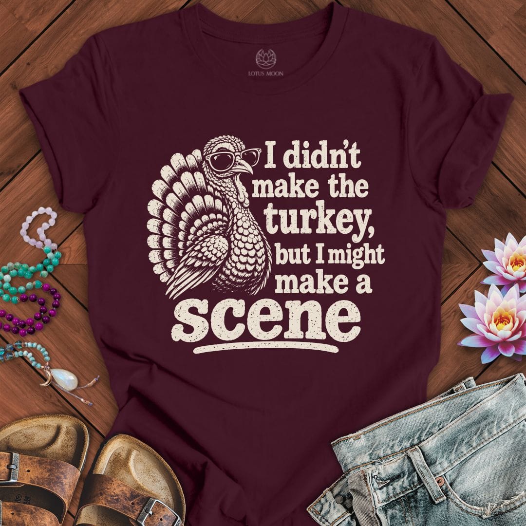 Make A Scene Tee Maroon