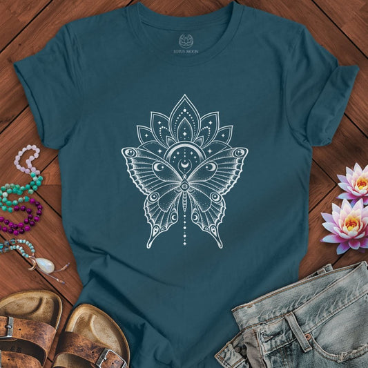 Mandala Butterfly Tee Deep Teal