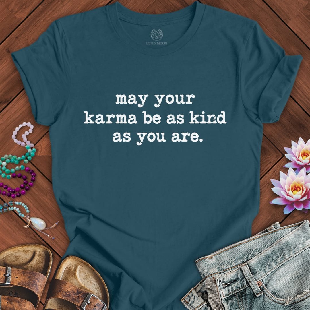 Printify T-Shirt May Your Karma Tee Deep Teal / S