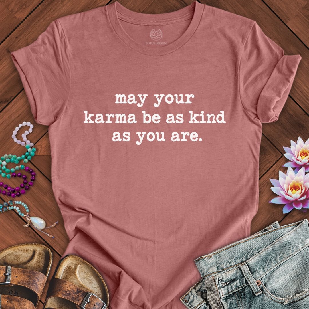 Printify T-Shirt May Your Karma Tee Heather Mauve / S