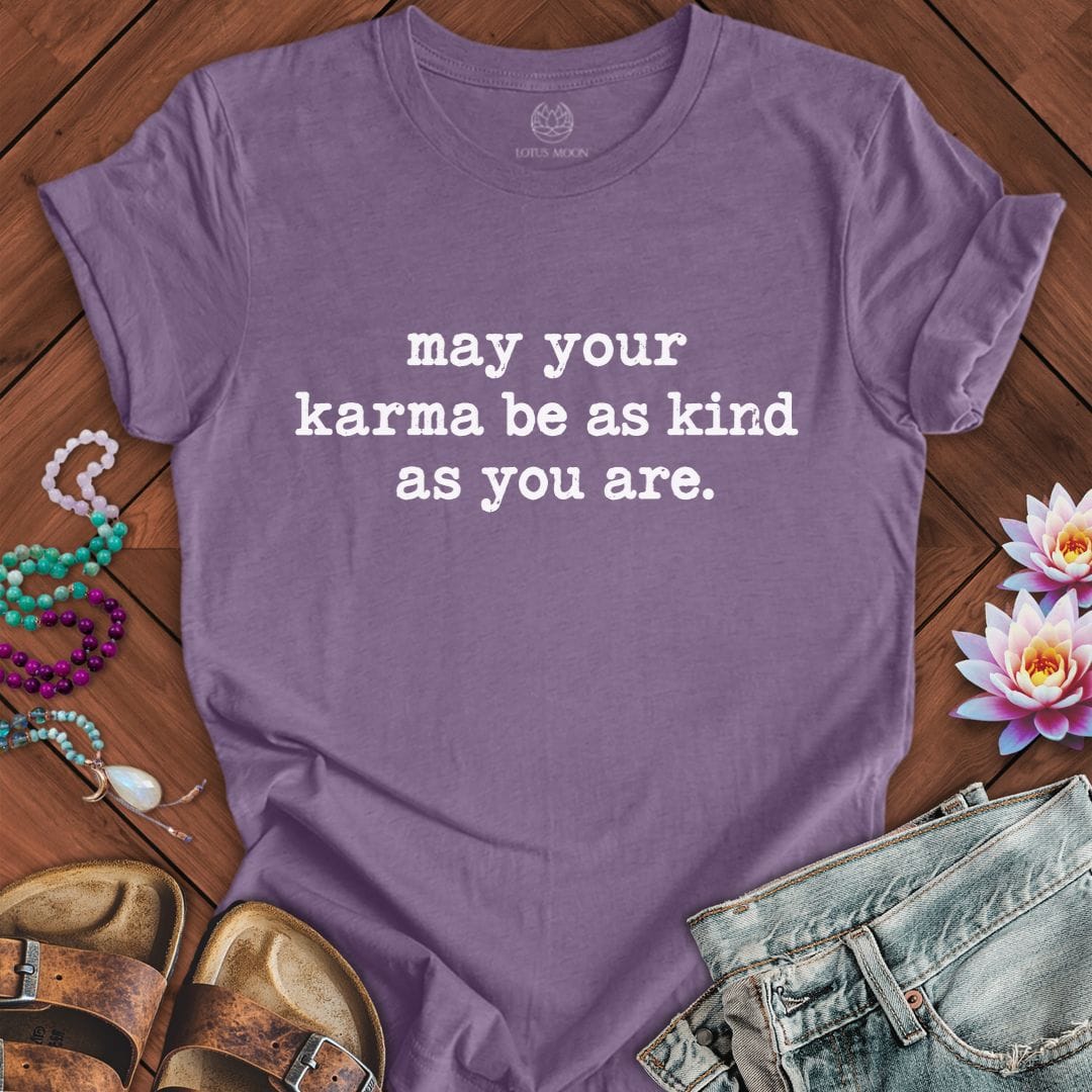 Printify T-Shirt May Your Karma Tee Heather Purple / S