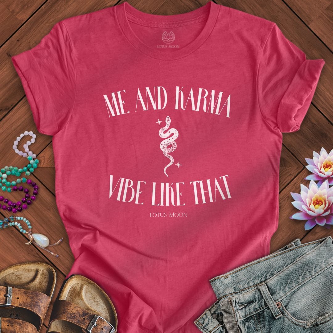 Me and Karma Tee Heather Raspberry