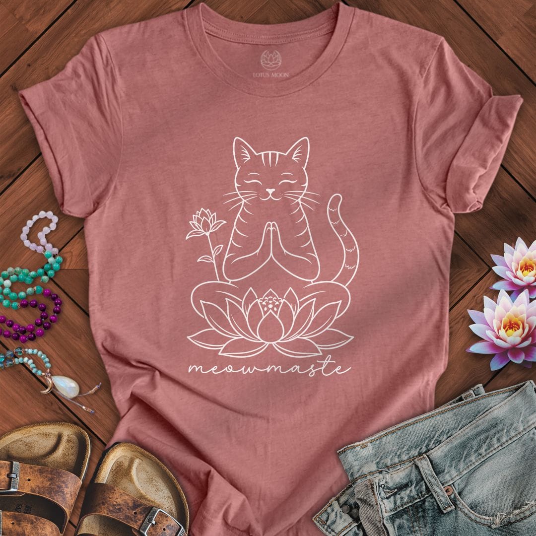 Printify T-Shirt Meowmaste Cat Tee Heather Mauve / S