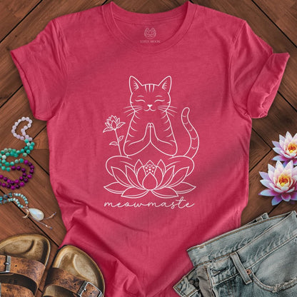 Printify T-Shirt Meowmaste Cat Tee Heather Raspberry / S