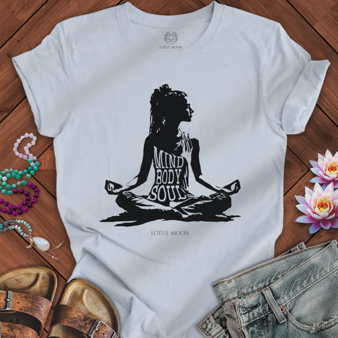 Mind Body Soul Tee Light Blue