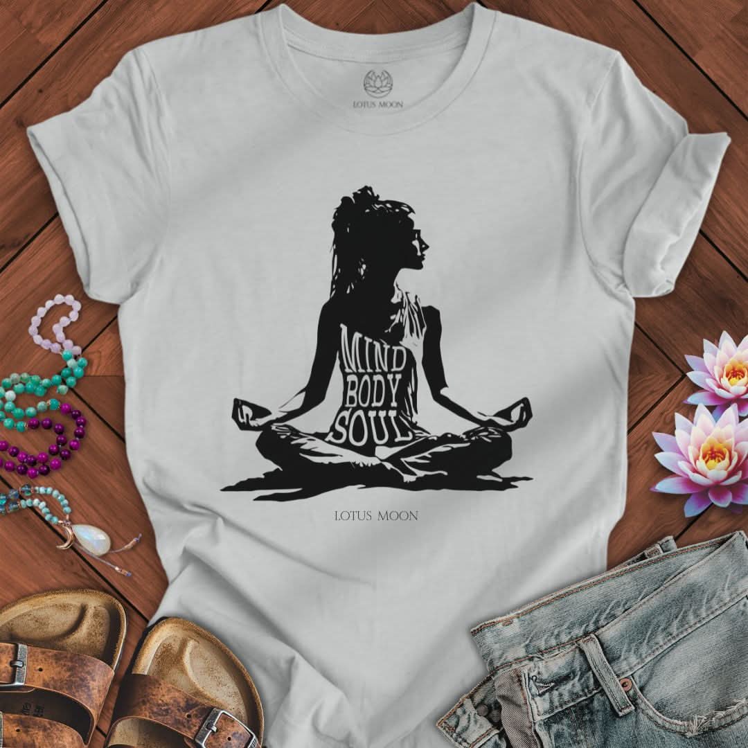 Mind Body Soul Tee Silver