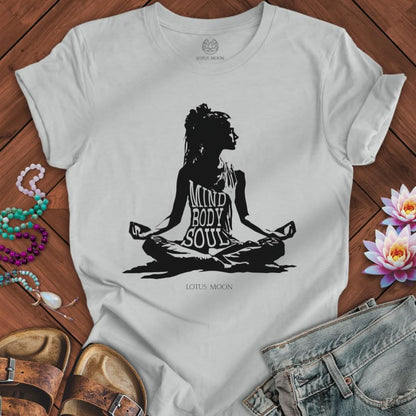 Mind Body Soul Tee Silver