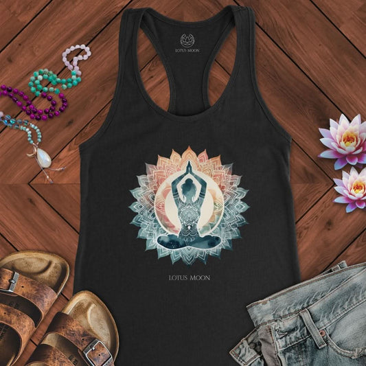 Mindful Mandala Tank Solid Black