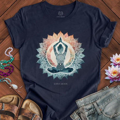 Mindful Mandala Tee Heather Midnight Navy