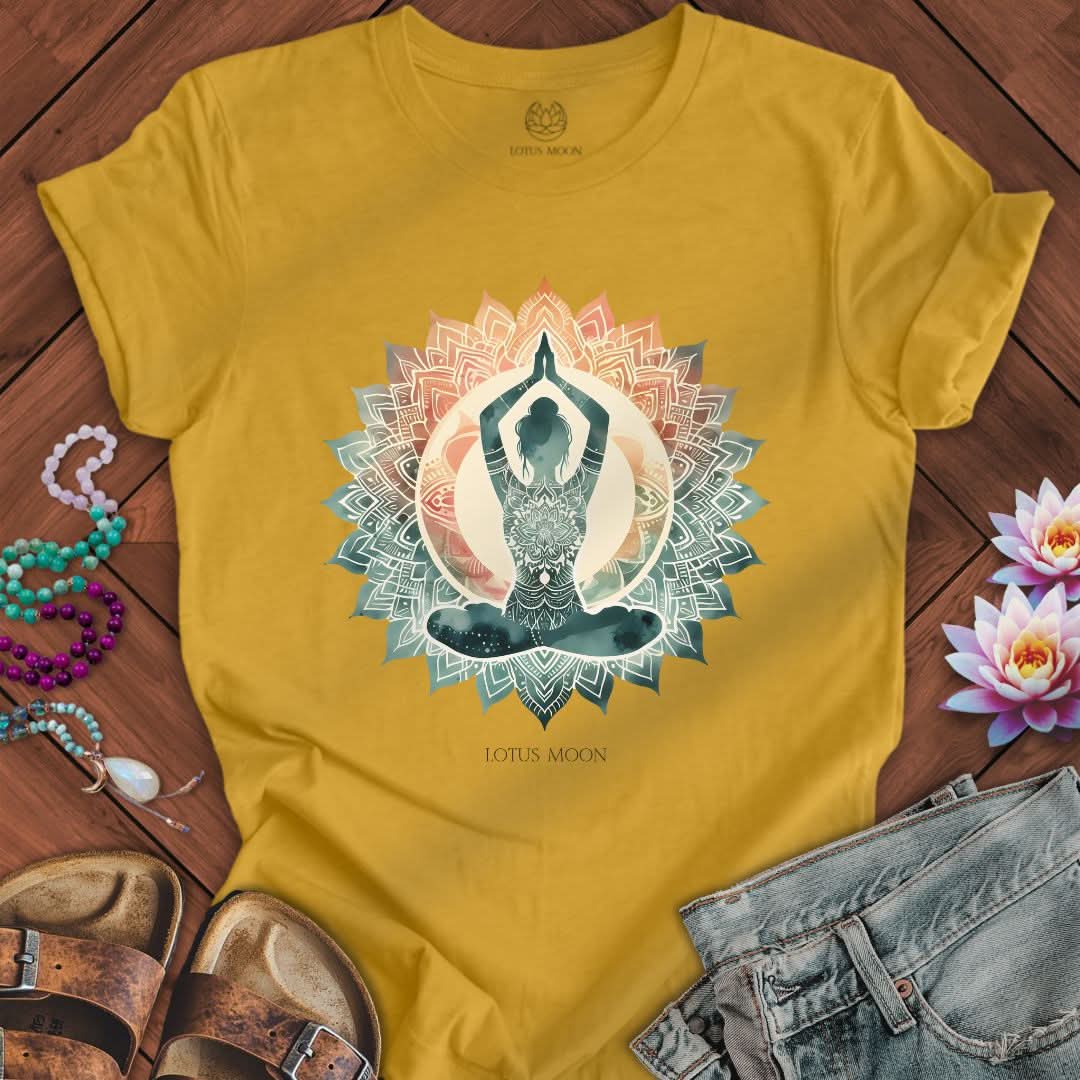 Mindful Mandala Tee Heather Mustard