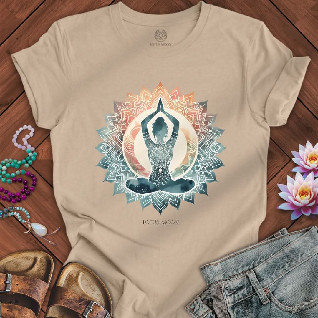 Mindful Mandala Tee Tan