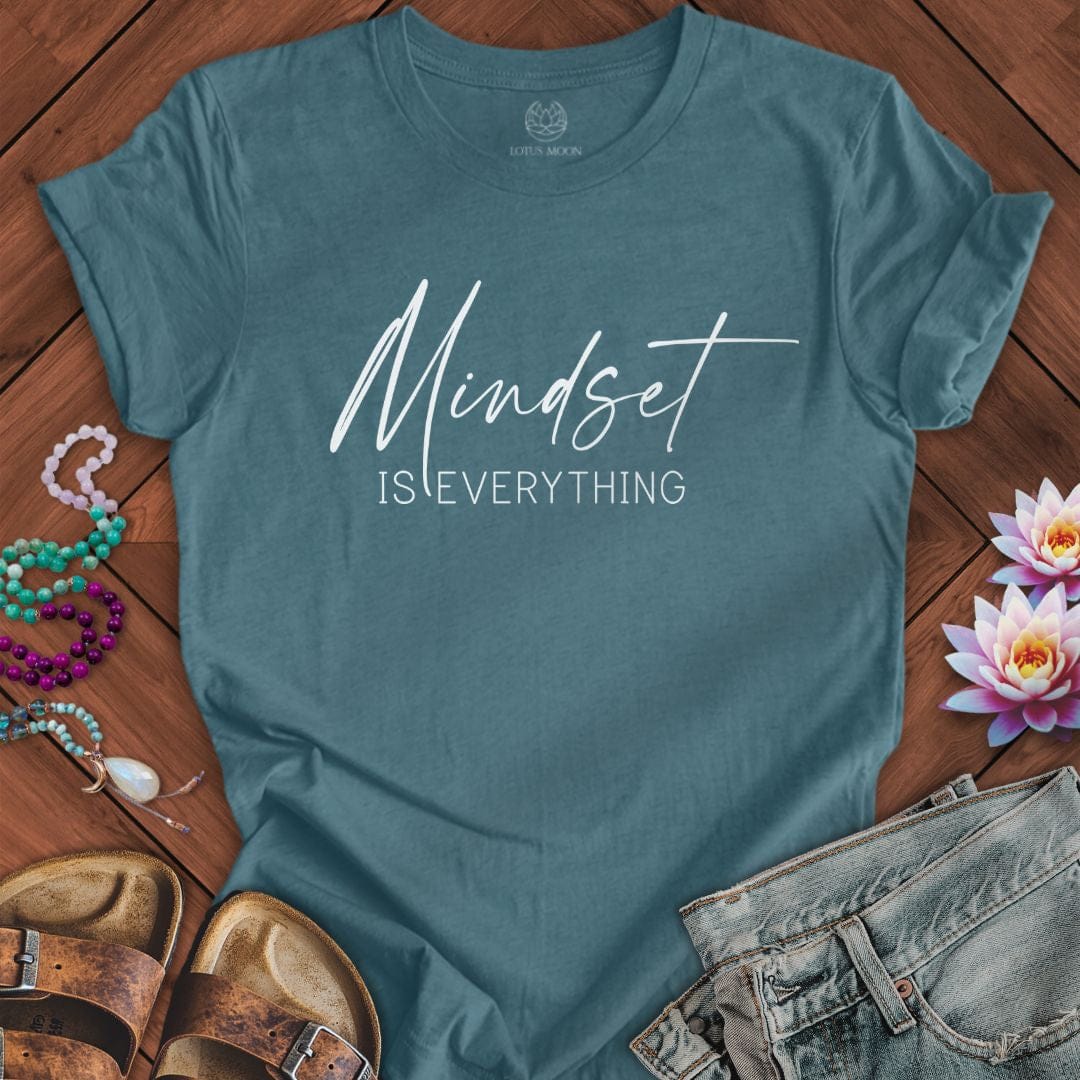 Mindset Is Everything Tee Heather Deep Teal
