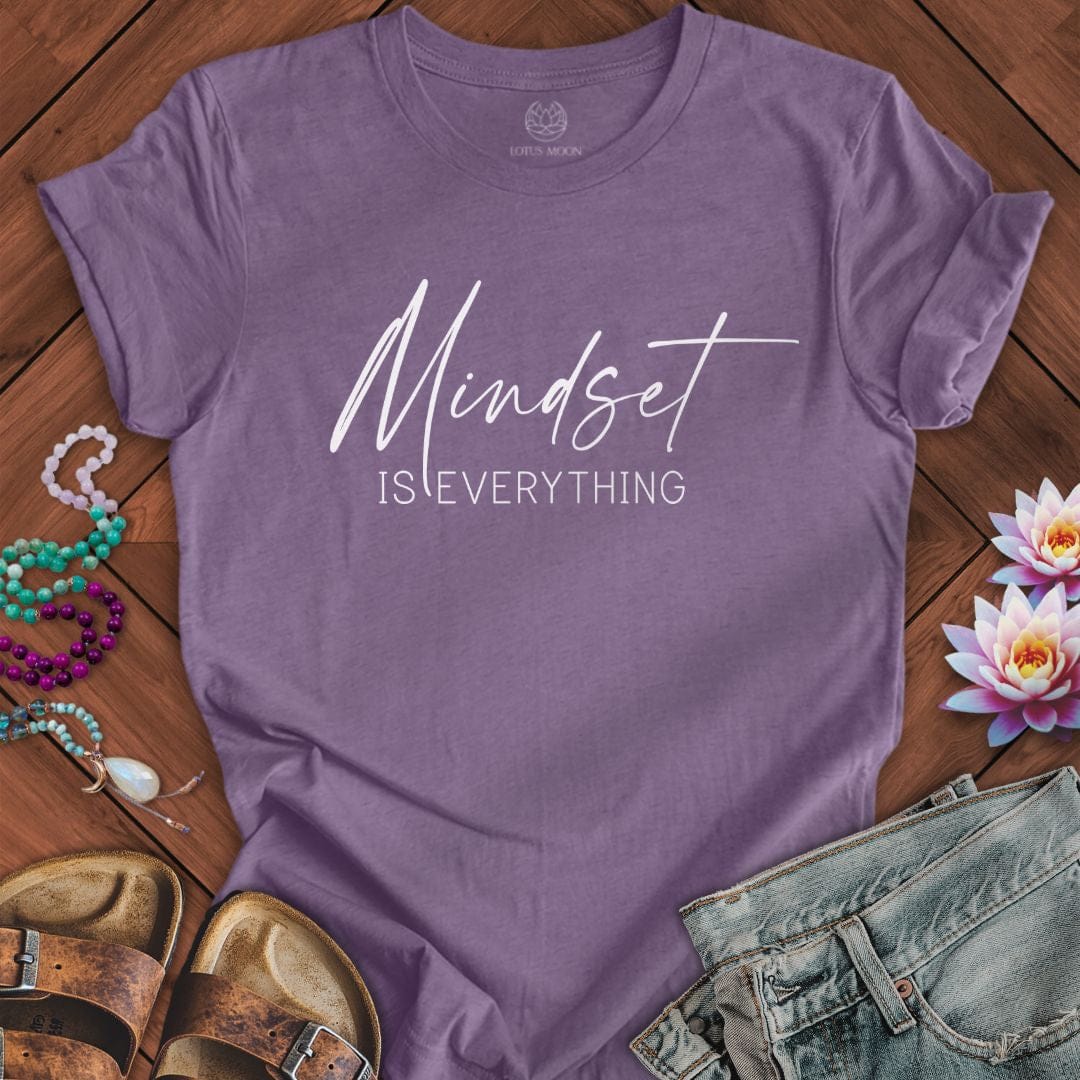 Mindset Is Everything Tee Heather Purple
