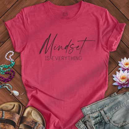 Mindset Is Everything Tee Heather Raspberry