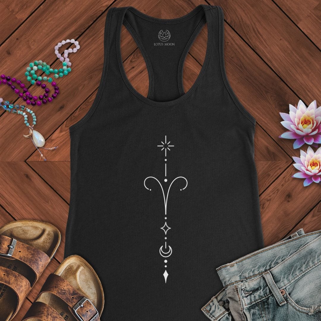 Minimalist Aries Tank Solid Black