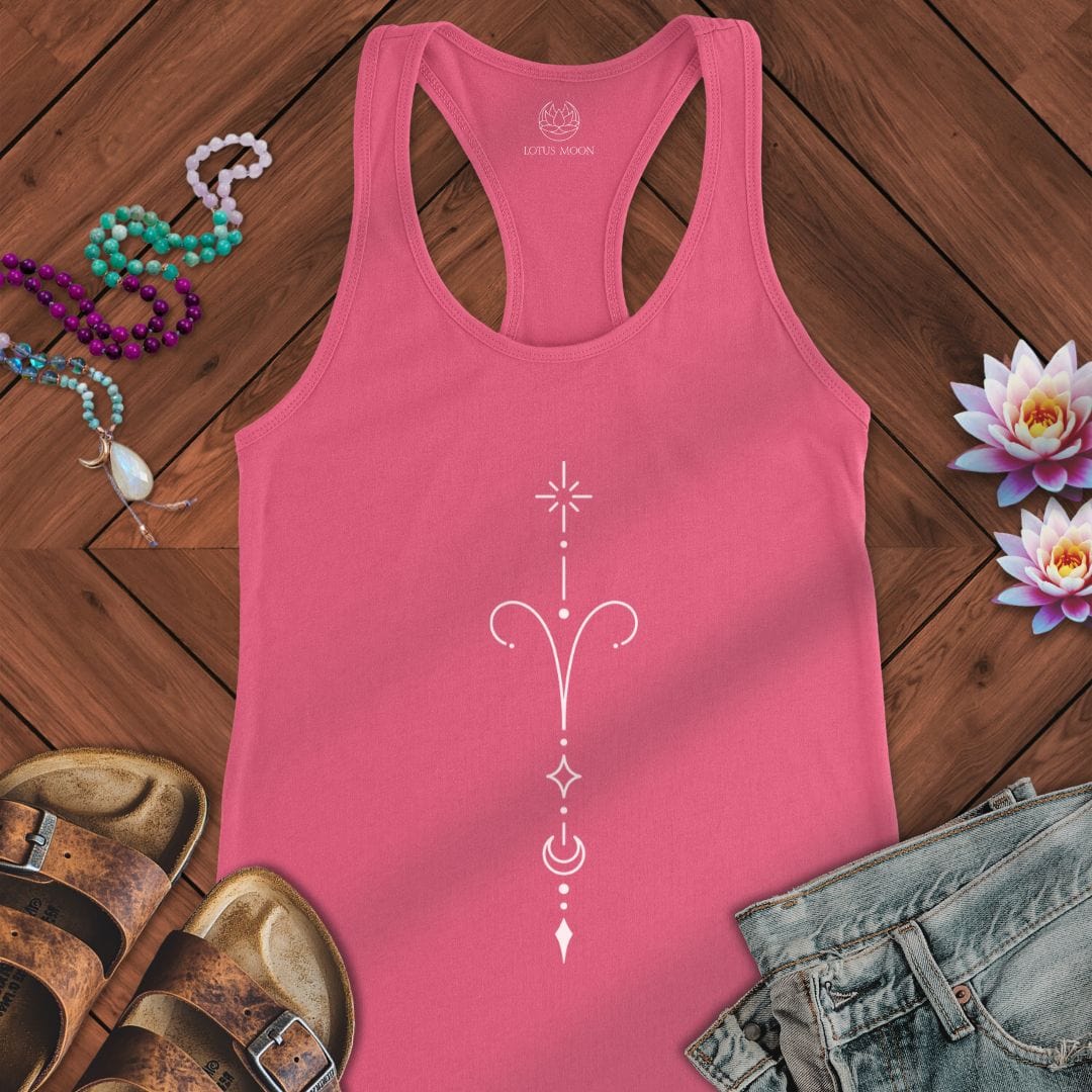 Minimalist Aries Tank Solid Hot Pink