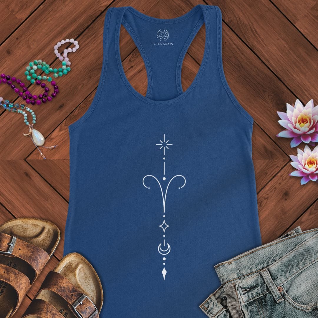 Minimalist Aries Tank Solid Royal