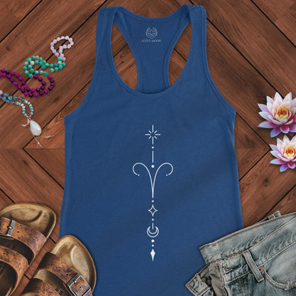 Minimalist Aries Tank Solid Royal