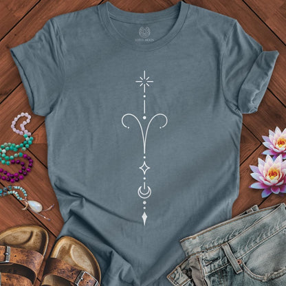 Lotus Moon Co. T-Shirt Minimalist Aries Tee Heather Slate / S