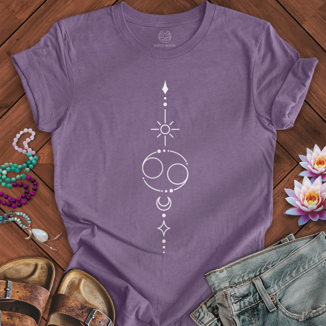 Lotus Moon Co. T-Shirt Minimalist Cancer Tee Heather Purple / S