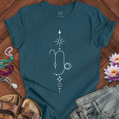 Lotus Moon Co. T-Shirt Minimalist Capricorn Tee Deep Teal / S
