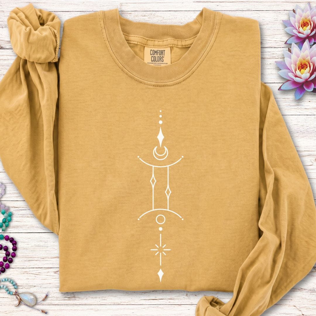 Minimalist Gemini Long Sleeve Tee Mustard
