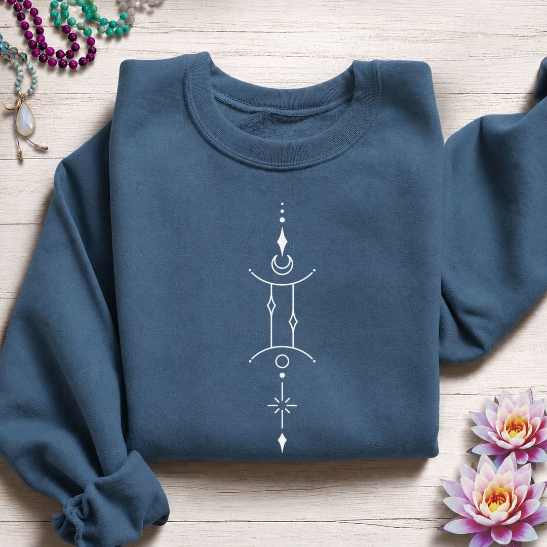 Minimalist Gemini Sweatshirt Indigo Blue