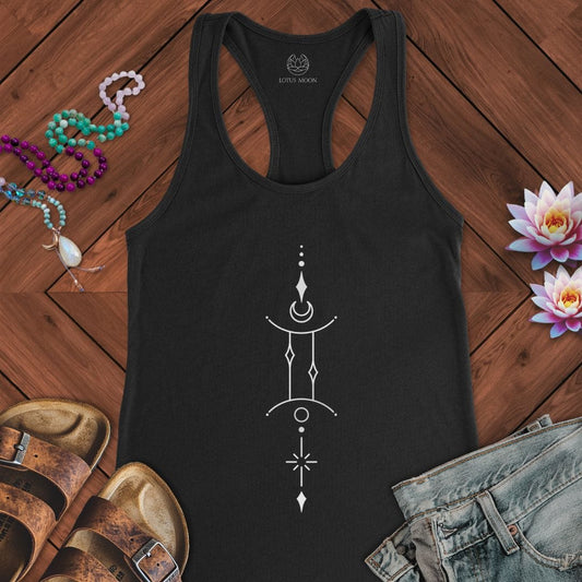 Minimalist Gemini Tank Solid Black
