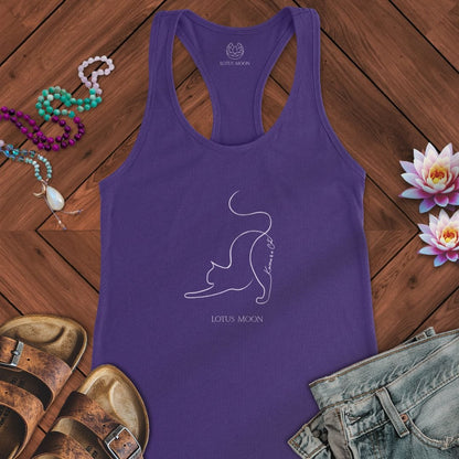Minimalist Karma Cat Tank Solid Purple Rush
