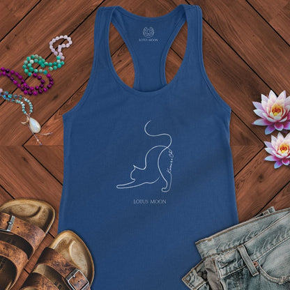 Minimalist Karma Cat Tank Solid Royal