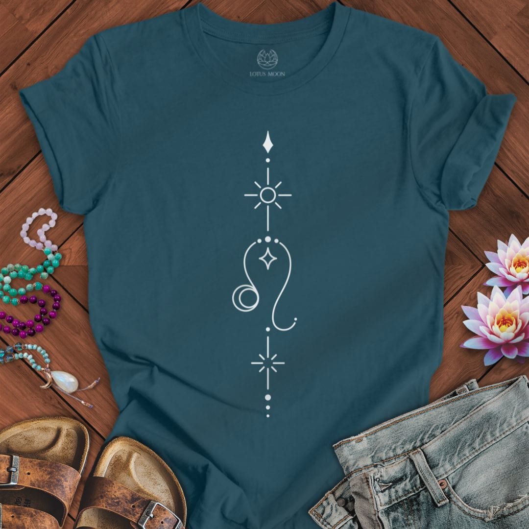 Lotus Moon Co. T-Shirt Minimalist Leo Tee Deep Teal / S