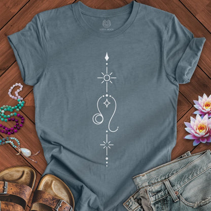 Lotus Moon Co. T-Shirt Minimalist Leo Tee Heather Slate / S