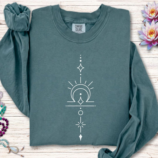 Minimalist Libra Long Sleeve Tee Blue Spruce