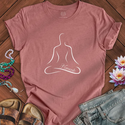 Minimalist Namaste Tee Heather Mauve